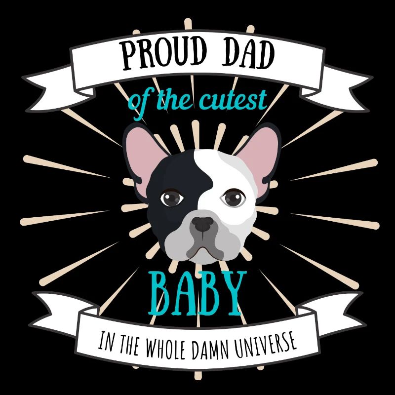 Fier papi de chien chien bouledogue français