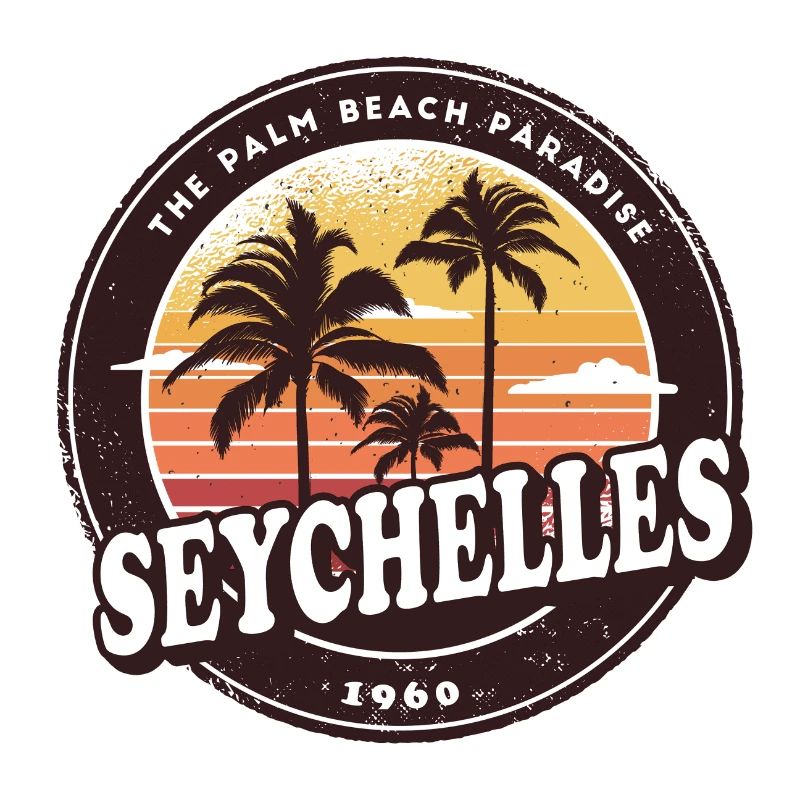 Seychelles Vintage Beach Design / Gift Idea