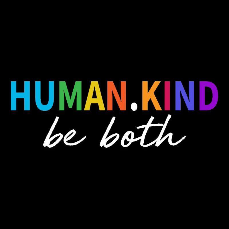 Human Kind Be Both Retro Colors Kindness Cool Gift