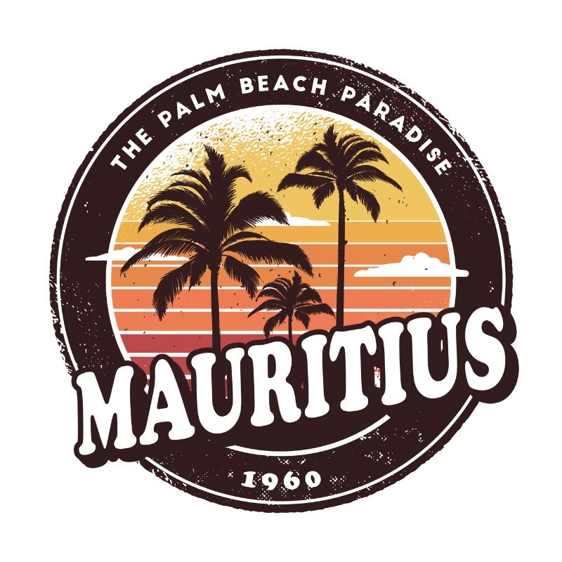 Mauritius Vintage Beach Design / Geschenkidee