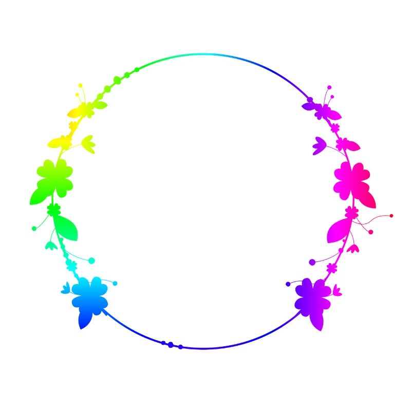 Cadre coloré avec des fleurs