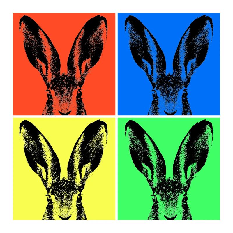 Easter Rabbit Pop Art at Easter for Easter