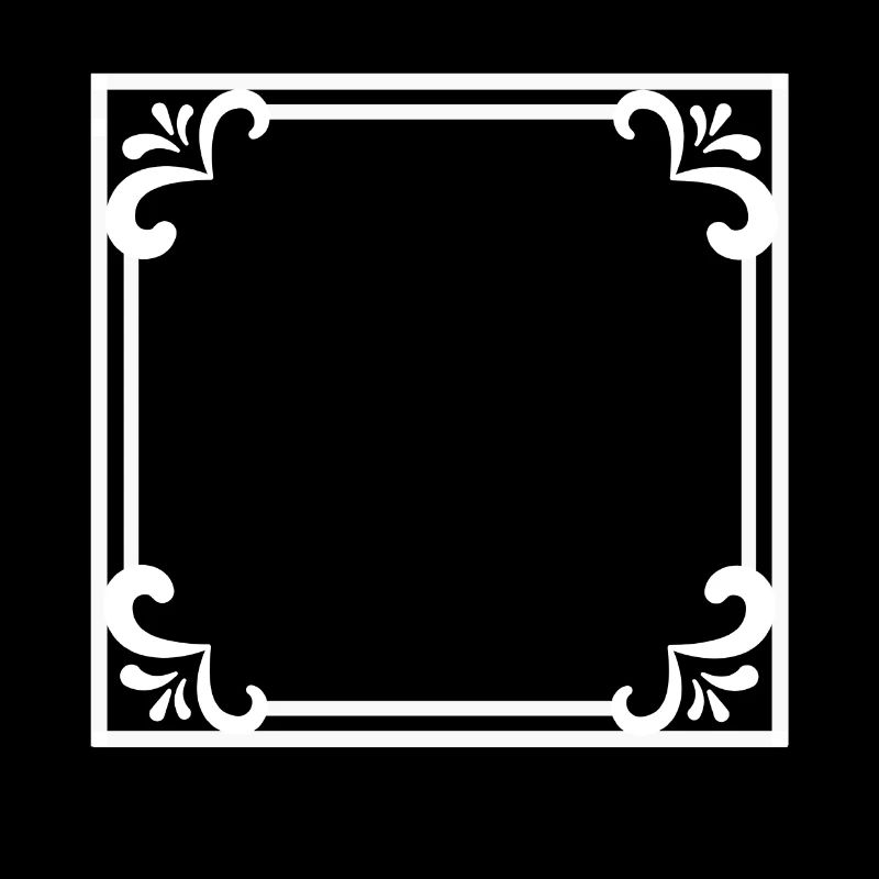 Square frame with ornament decoration
