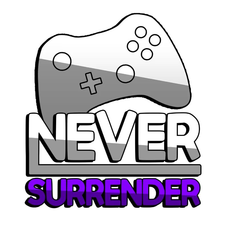 NEVER SURRENDER (Lila) + Controller - Gaming