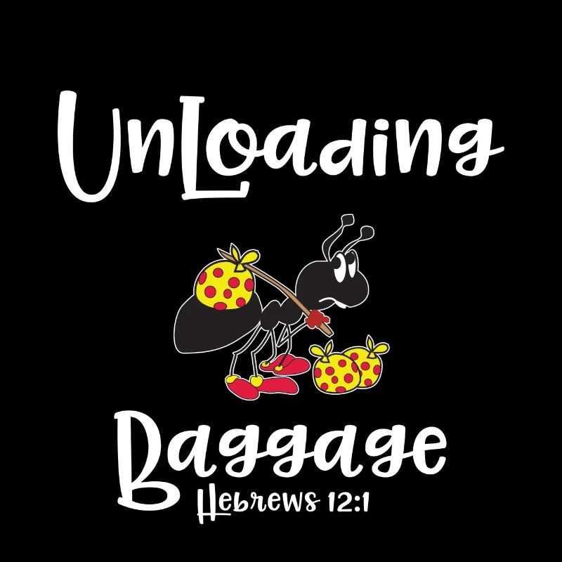 Christian Design Unloading Baggage Hebrews 12