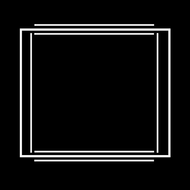 White Lines Square Frame Decoration