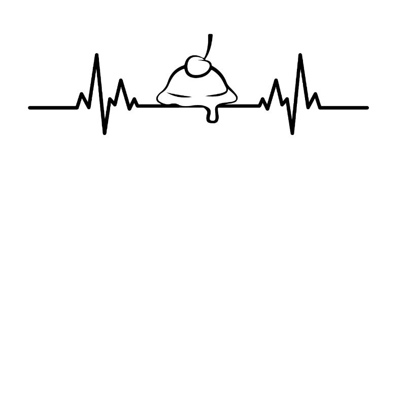 EKG Eiskugel mit Kirsche