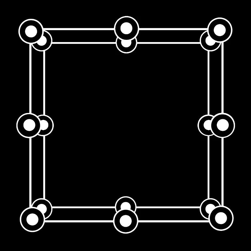 Futuristic frame with circles points