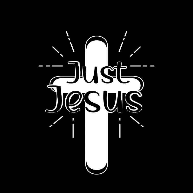 Conception chrétienne Juste Jésus avec une croix dans le