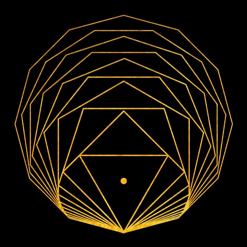 Reagular Polygons Sacred Geometry Gold
