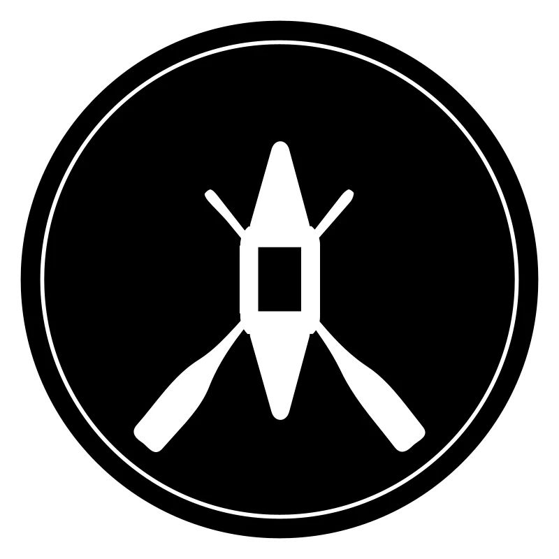 Canoe icon circle