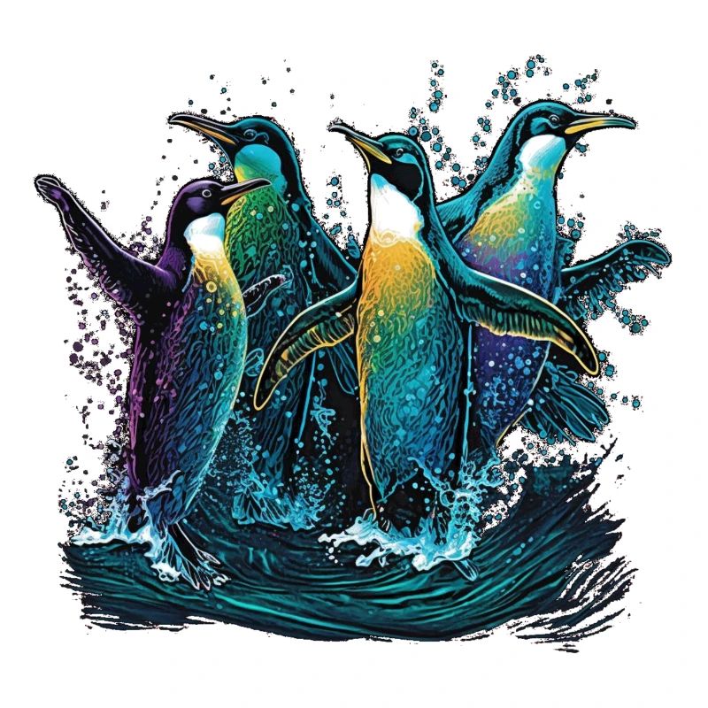Pingouins dans l’eau