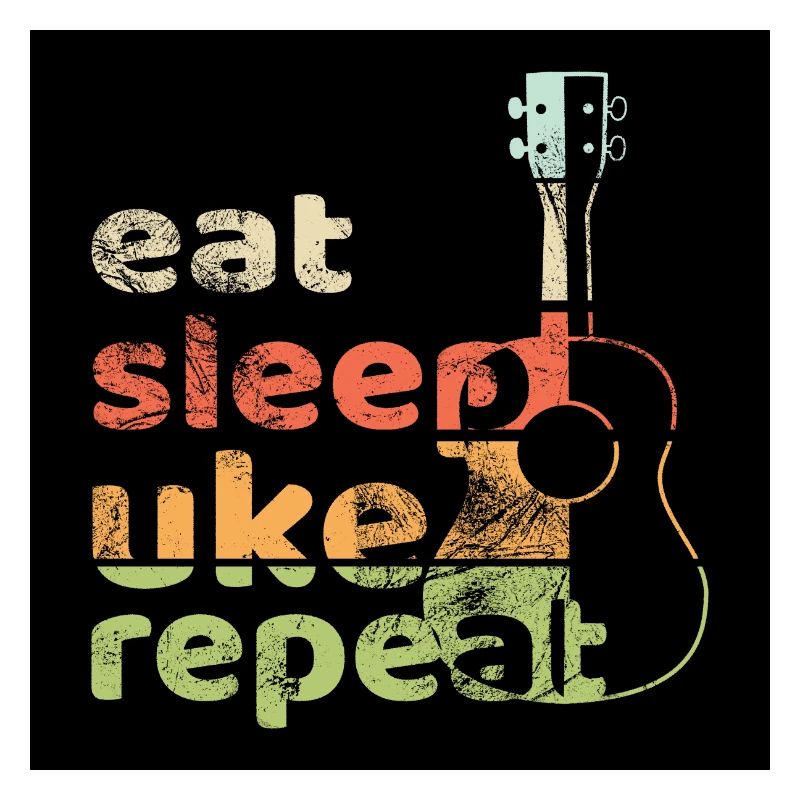 manger dormir Uke répéter! -Affiche