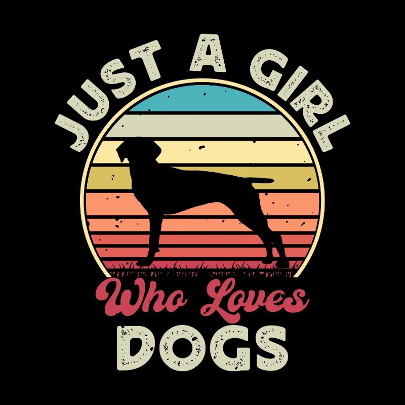 Old Danish Pointer Dog Silhouette Retro Sunset