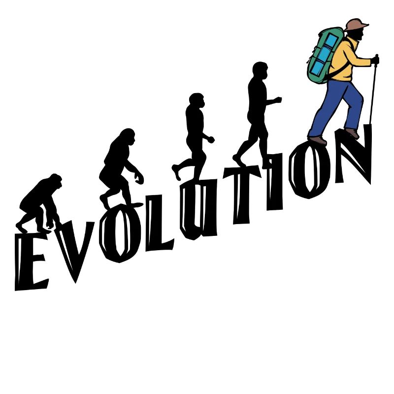 Wandern Evolution Wanderer Wanderung Klettern