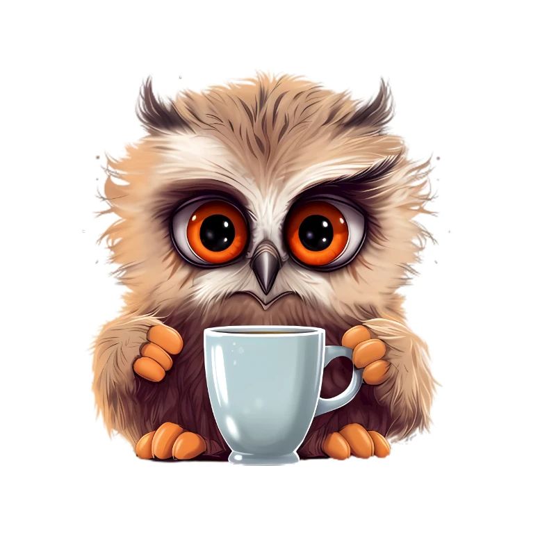 Niedliche Wachsame Eule | Nachtschwärmer Eule