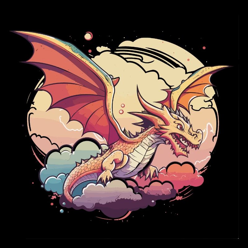 Dragon dans les nuages