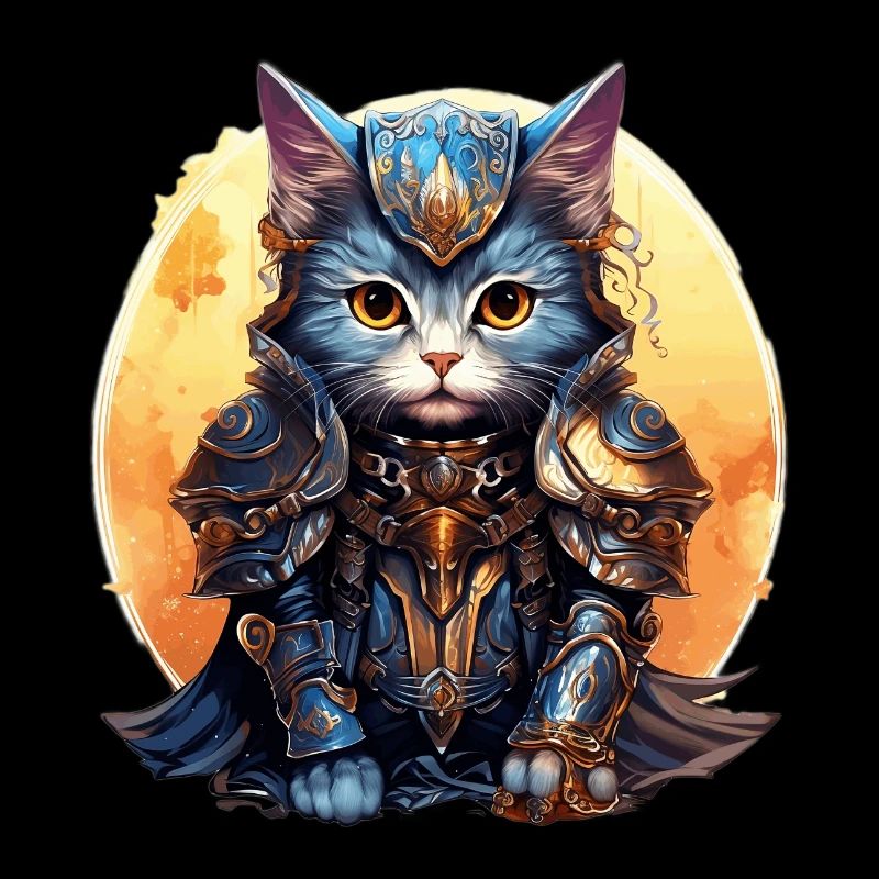 Chat en armure de chevalier,Ai Gen