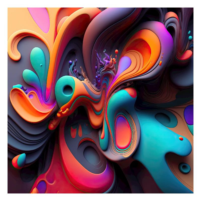 Motif de tourbillon abstrait multicolore vibrant