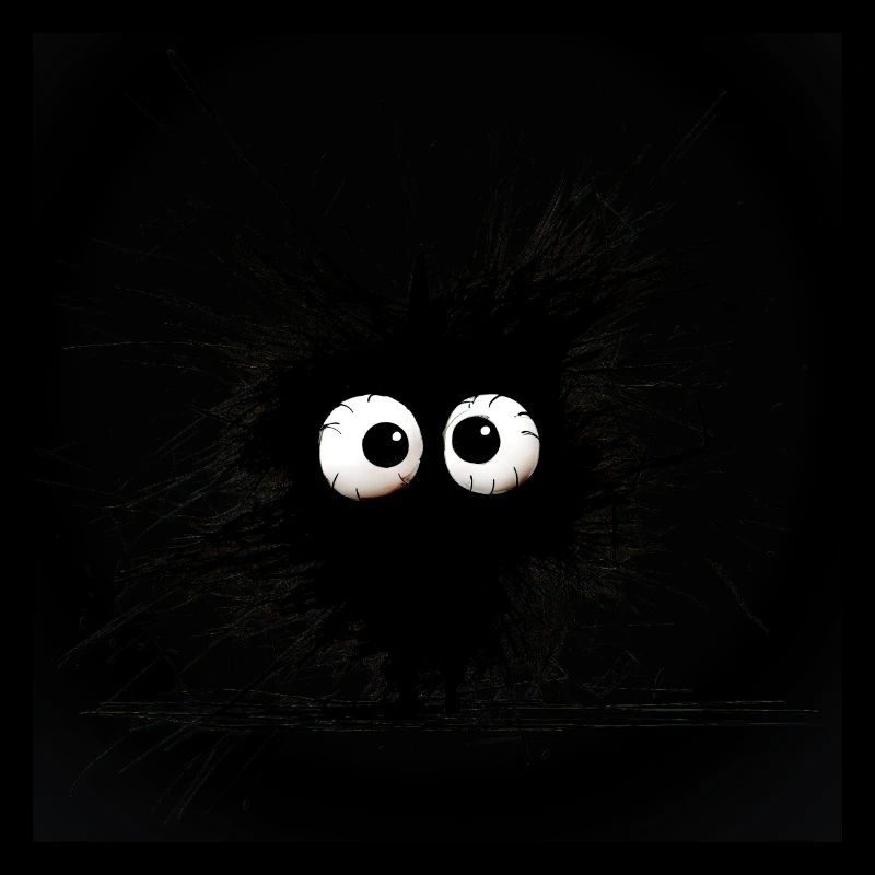 Funny cute splash monster chaos with two eyes