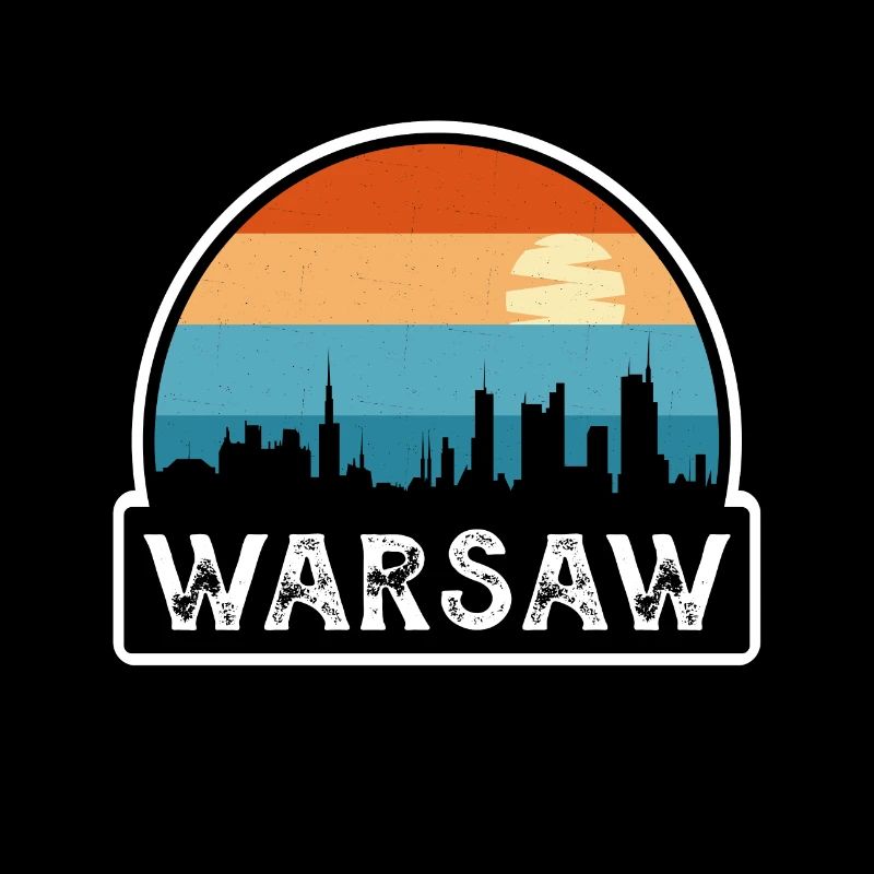 Varsovie Pologne Flag Skyline Souvenir de voyage