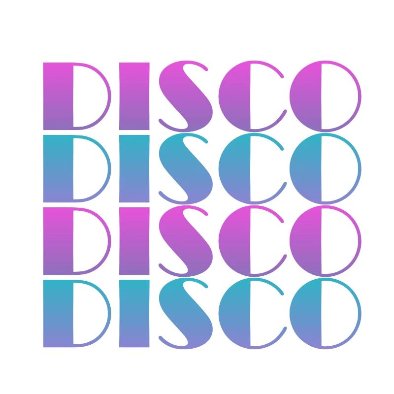 Conception de motif de texte disco vibrant