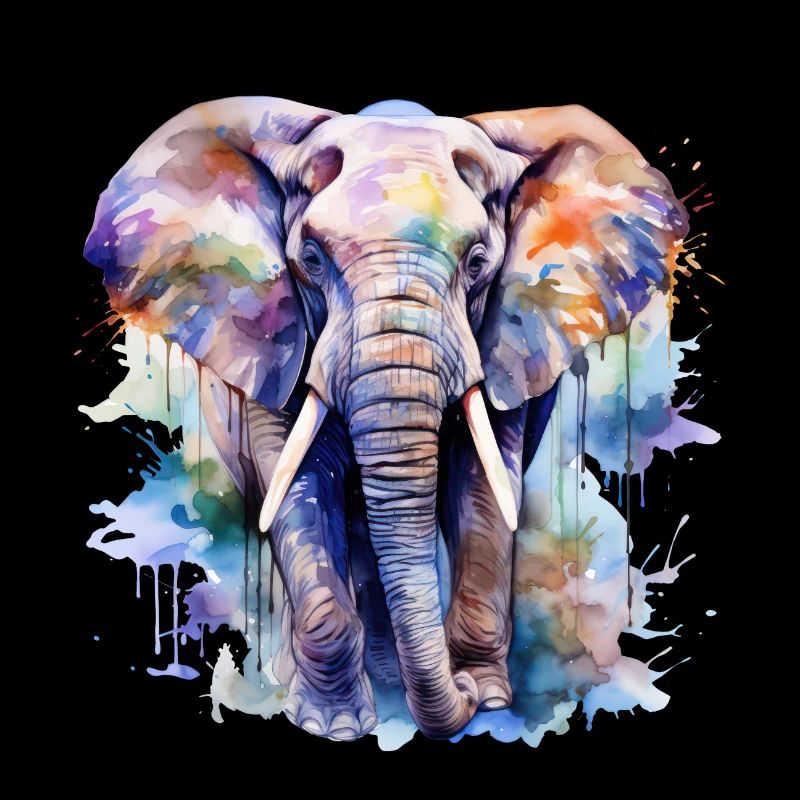 Éléphant, Aquarelle