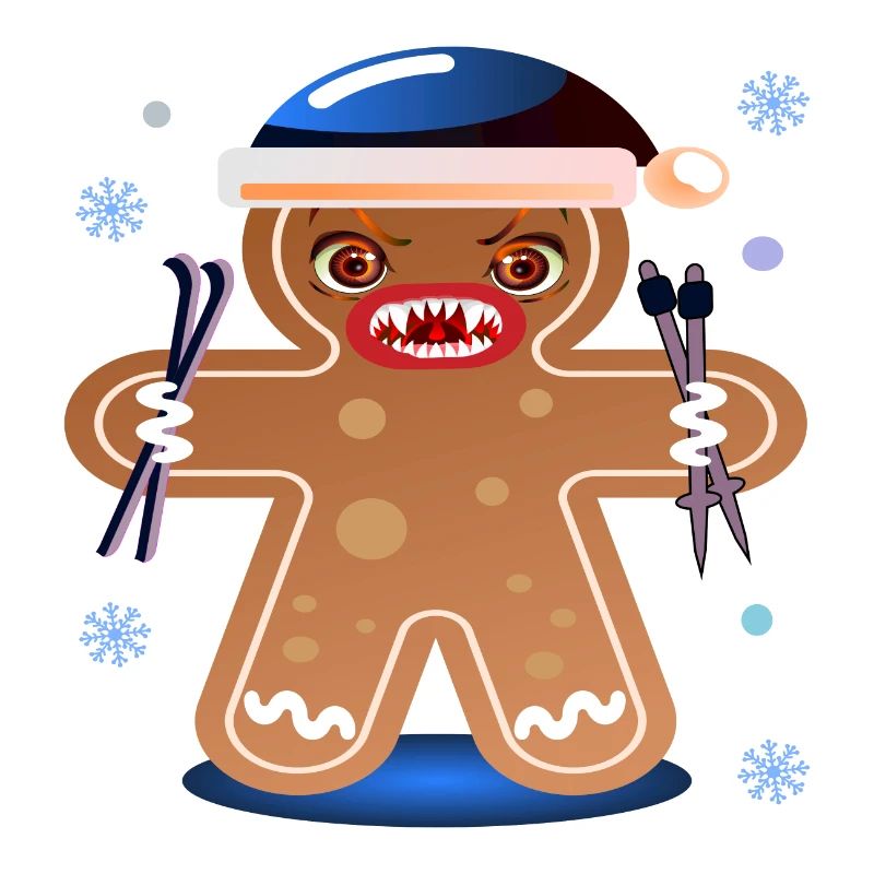 GINGERBREAD SKIING - ANGRY SKIER