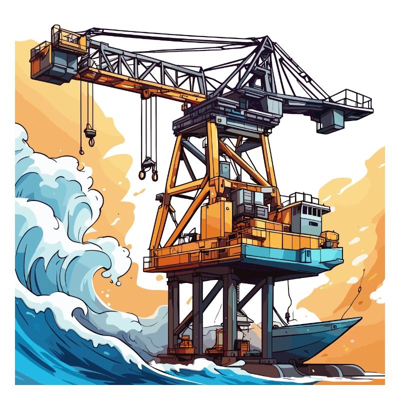 Crane / construction site / winch / crane system