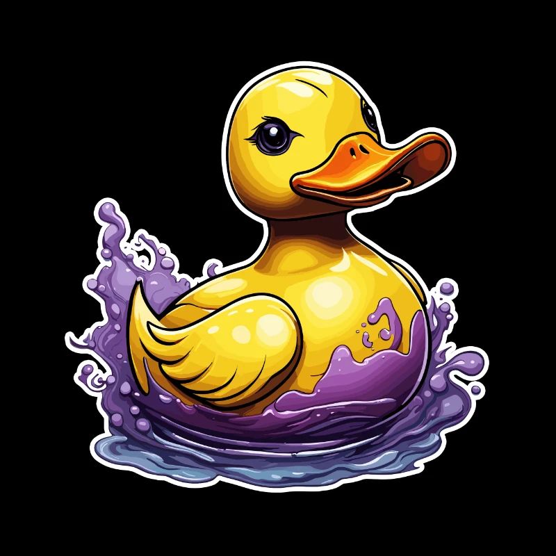 Canard en caoutchouc / canard en caoutchouc / eau / baignoire