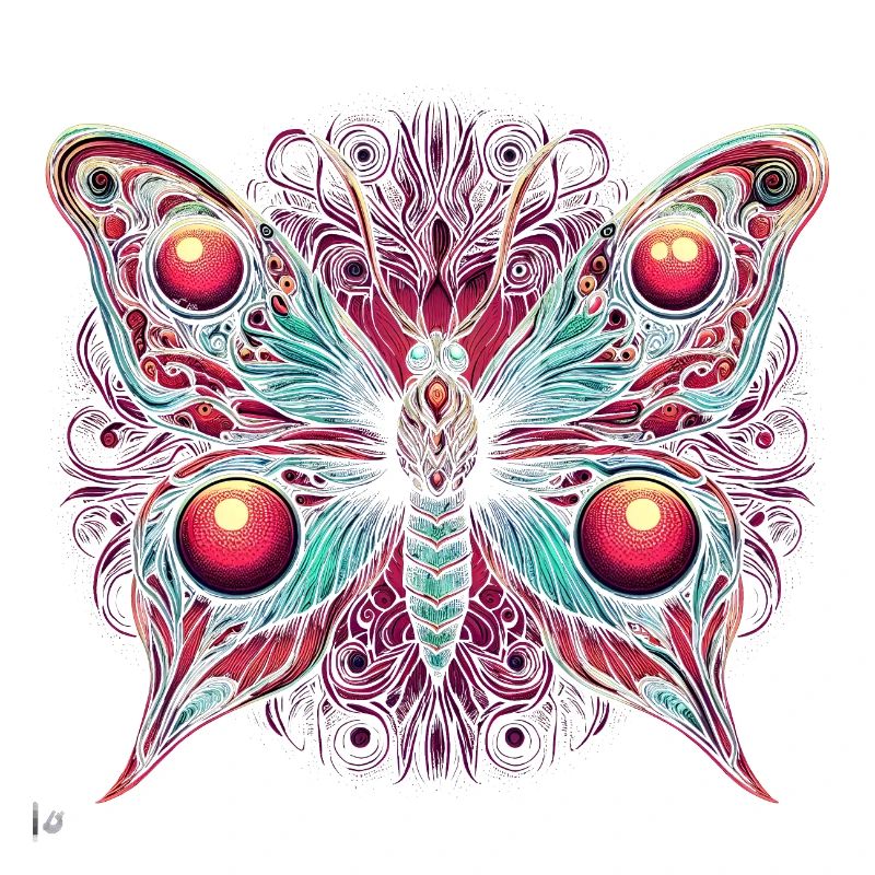 Papillon effrayant avec crâne