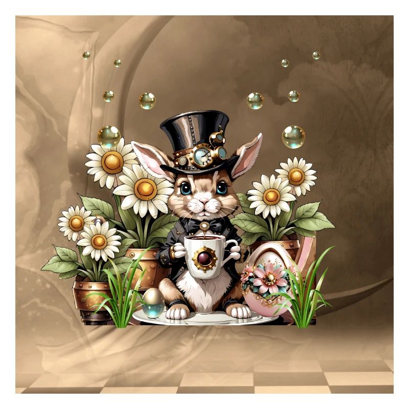 This cute Steampunk Easter Bunny is here