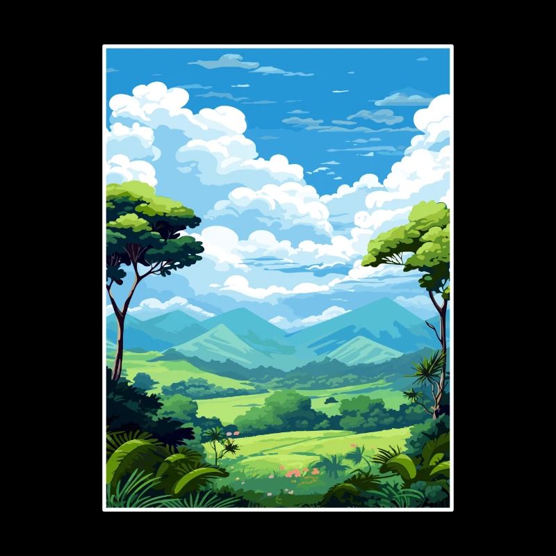 Daintree Rainforest Australie déco affiche de voyage