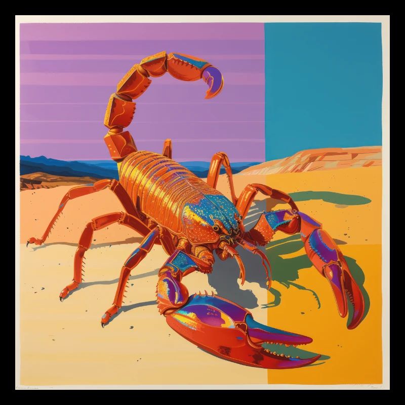 scorpion, bunt, tier, geschenk, geschenkidee
