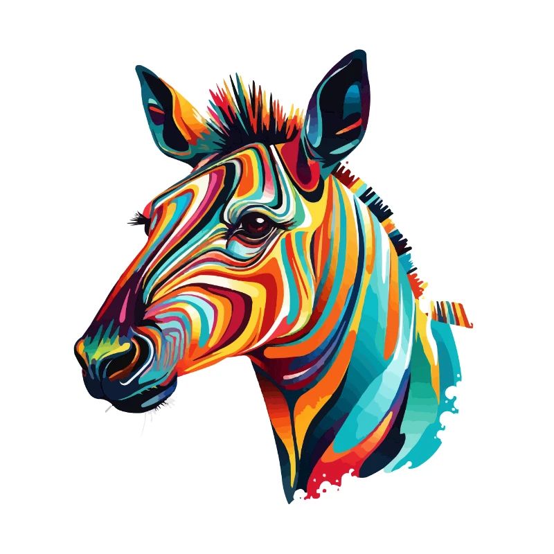 Buntes Okapi Farbkleckse Farbspritzer