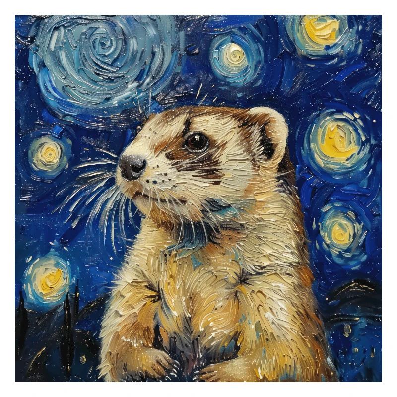 frettchen, Van Gogh, Geschenk