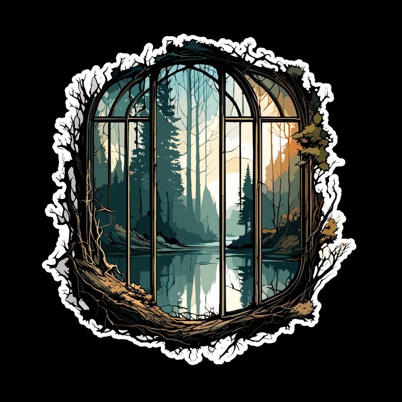 Window in the Forest / Trees / View / Wilderness