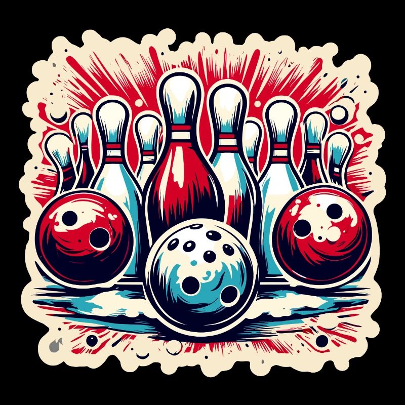 Bowling / Kegeln / Bowlingbahn / Pin / Strike