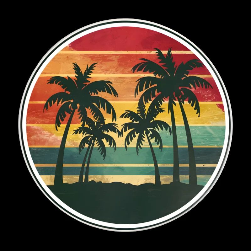 Coucher de soleil sur la plage tropicale.