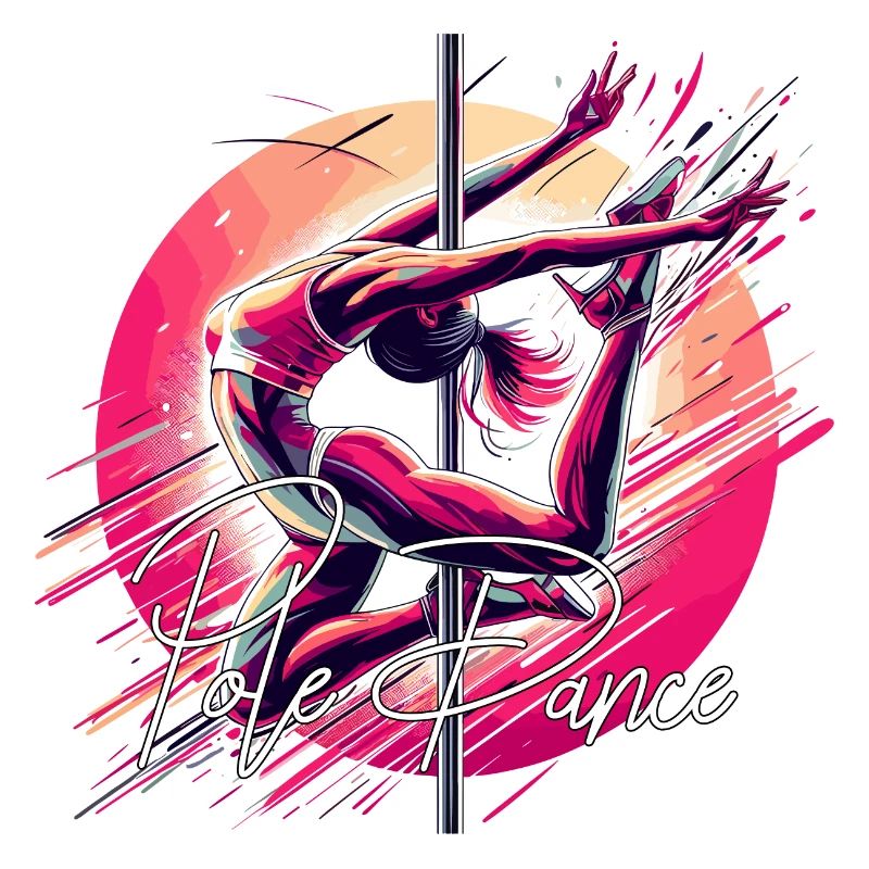 Cadeau rose dynamique de pole dance