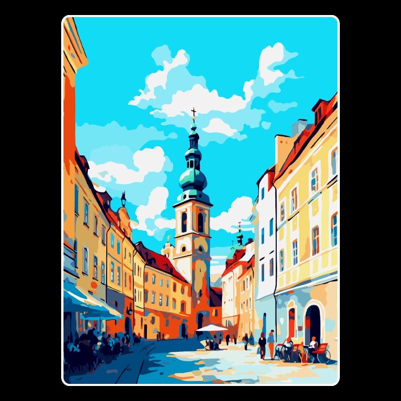 Ceske Budejovice République tchèque Affiche