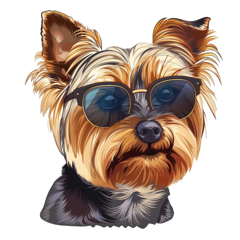Yorkshire Terrier, Hund, Sonnenbrille, Sommer