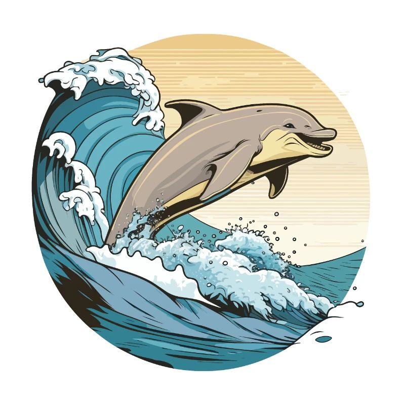 Leaping Waves: A Playful Dolphins Dance