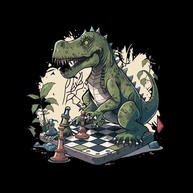 Le T-Rex, féru d’échecs : un dessin animé amusant