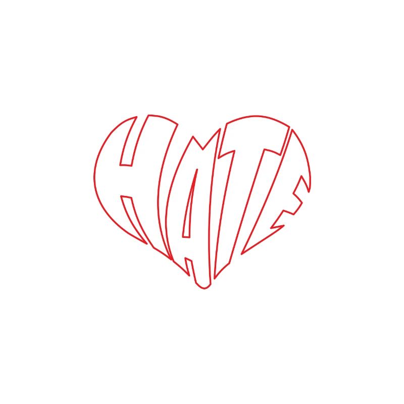 No Hate Dislike Stop Hate Anti Hate