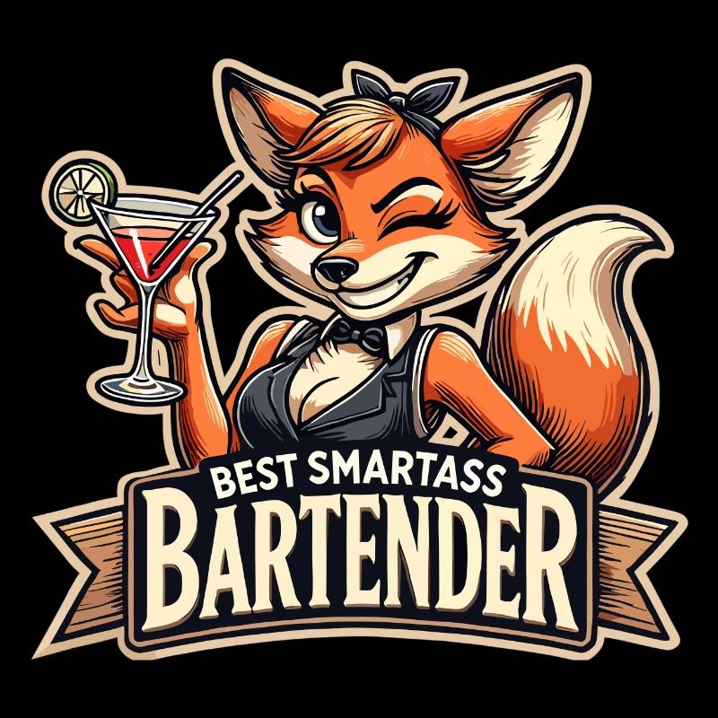 Bartender Barmaid Vixen Fox Gift