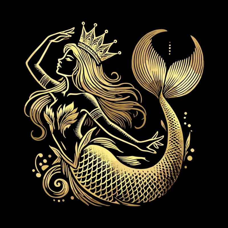 Sirène Sirène Princesse Or Cadeau Doré