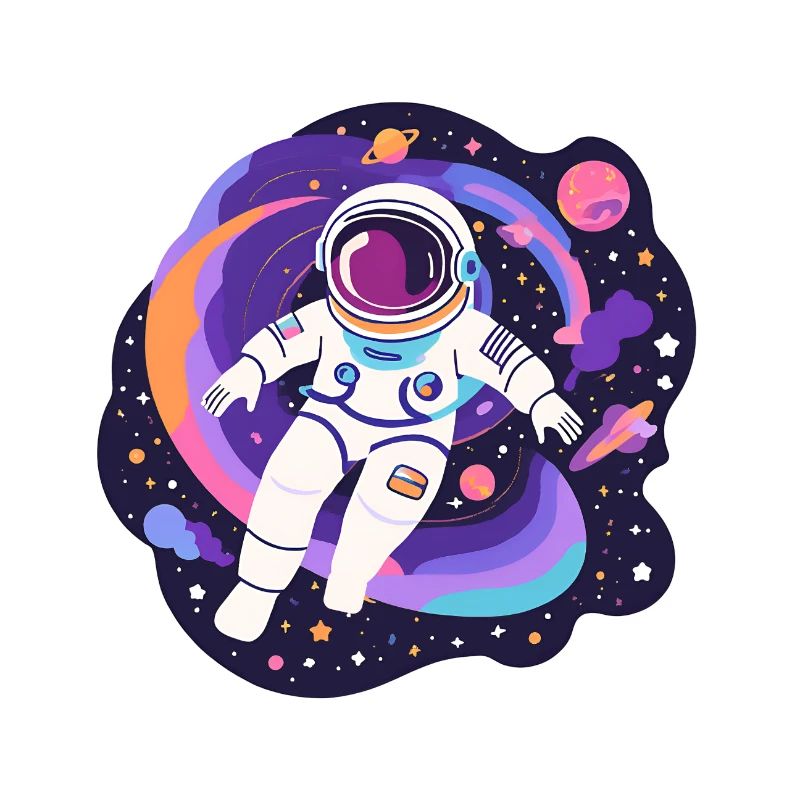 Space Rainbow Astronaut