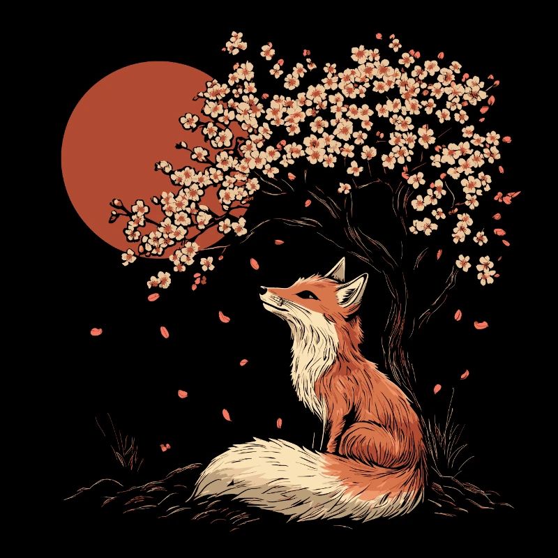 Fuchs Sakura Baum Kirchblüte Japan