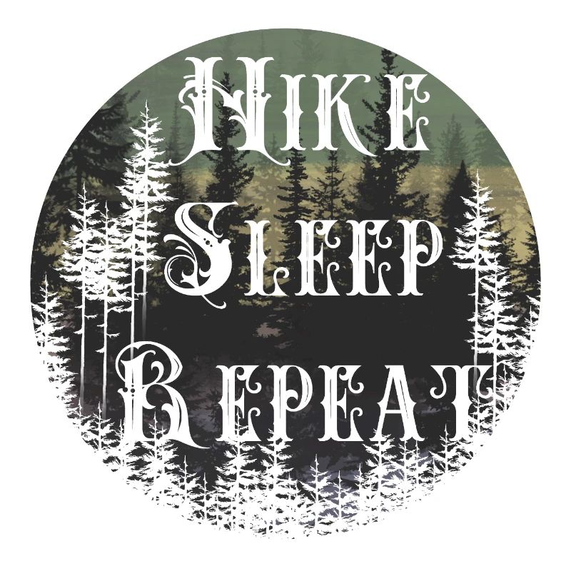 Fais répéter le sommeil – Round de la silhouette de la forêt